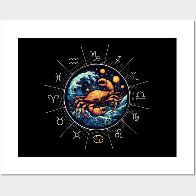 ZODIAC Cancer - Astrological CANCER - CANCER - ZODIAC sign - Van Gogh style - 14 Wall Art by ArtProjectShop